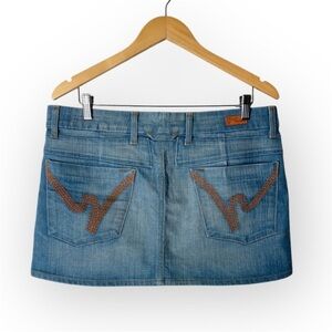 Vintage Citizens of Humanity Mini Denim Skirt size 32
